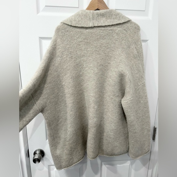 Madewell Mclean Shawl-Collar Cardigan Sweater in Heather Parchment - Picture 5 of 5